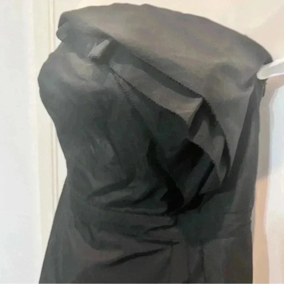 Ann Taylor strapless black dress layered size 8 cotton blend party dress - Picture 3 of 7